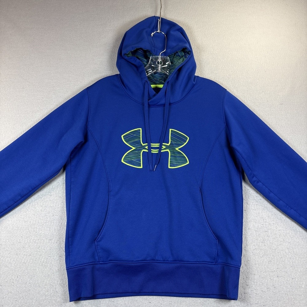 Under Armour Storm Cold Gear Men Blue Semi-Fitted Hoodie Medium‎